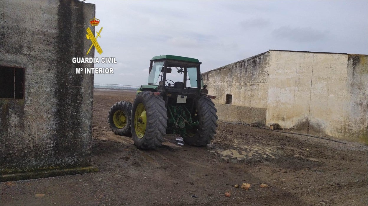 Entre los efectos robados había vehículos agrícolas como tractores