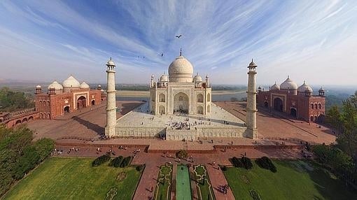 Imagen aérea del Taj Mahal