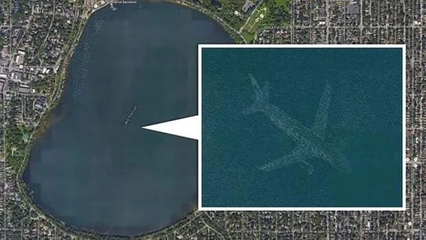 El supuesto avión fantasma. en Google Earth