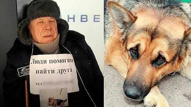 Vladimir Davydov y su perro