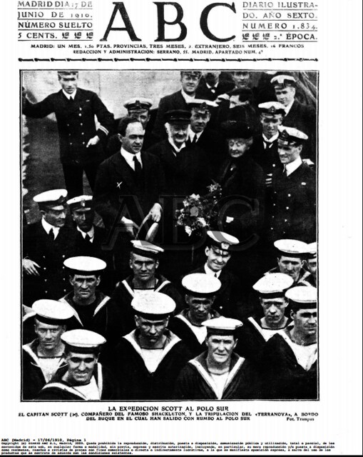 La expedición del Capitán Scott fue portada de ABC en junio de 1910