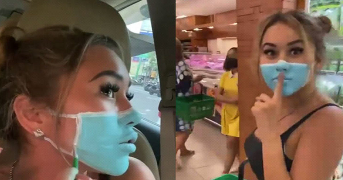 Dos &#039;influencers&#039; se pintan mascarillas para ir al supermercado y ahora podrían ser deportados