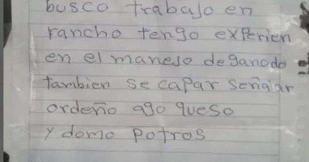 Escribe su currículum a mano porque no tenía dinero y recibe 30 ofertas de trabajo