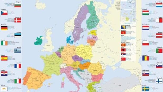 La Unión Europea envía gratis un mapa en A1 a sus ciudadanos y se agota su versión en español