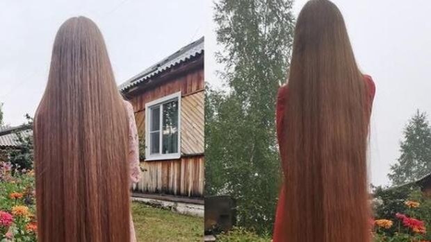 Así es la «Rapunzel rusa», la joven que lleva sin cortarse el pelo dos décadas