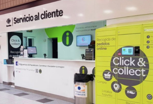 Con el servicio Click&Collect puedes realizar tu compra online y recogerla después en el supermercado que elijas