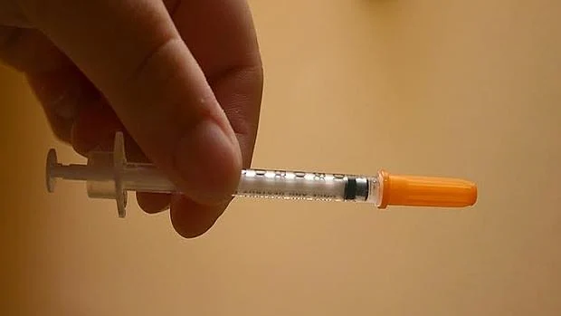 Inyección de insulina
