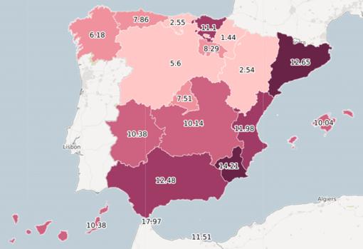 Porcentaje de menores con obesidad