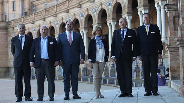 Javier Gimeno, José María Font, Carlos González, Dolores Navarro, Fernando de Artacho y Miguel Cruz