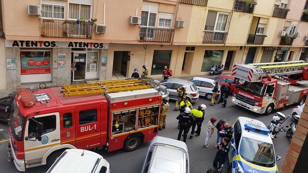 Bomberos y la Policía, en el lugar de los hechos