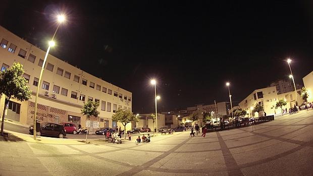 Una plaza del barrio de la Corza