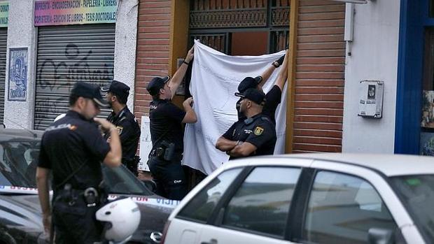 La Policía, en el lugar del suceso