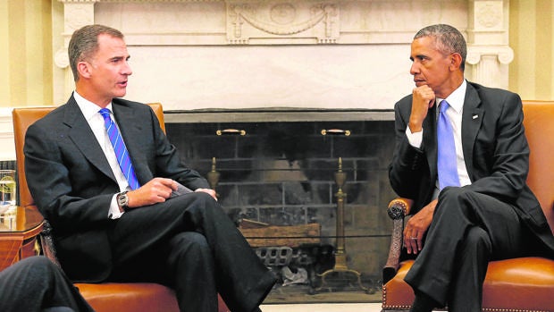 El Rey Felipe VI con Barack Obama en la Casa Blanca