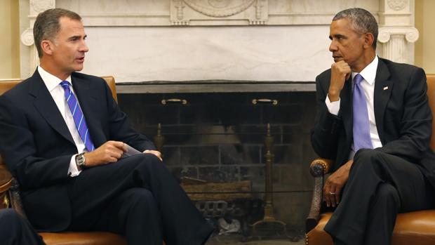 Su Majestad el Rey Don Felipe con el presidente de EEUU, Barack Obama