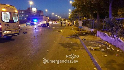 Sanitarios y Policía en la zona del suceso