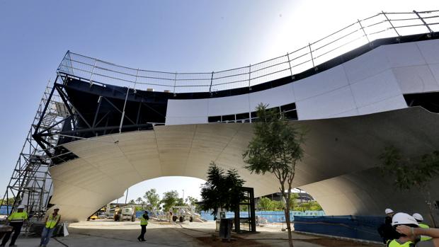 La marquesina del CaixaForum, casi terminada