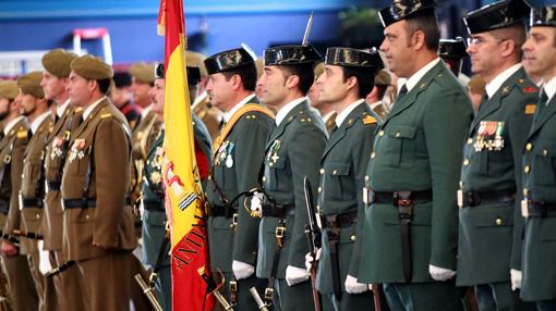 Un momento del acto celebrado en el acuartelamiento de Montequinto