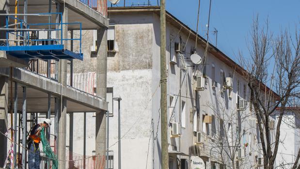 Avanzan las obras en los dos nuevos bloques de viviendas del barrio