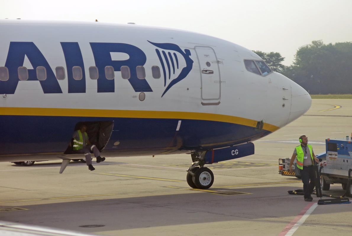 Un avión de la compañía Ryanair