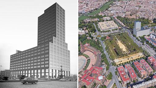 Recreación del edificio y de su ubicación en el Prado