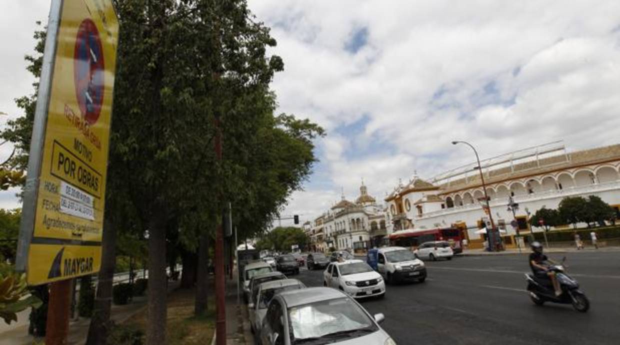 Circulación de vehículos en el Paseo de Cristóbal Colón