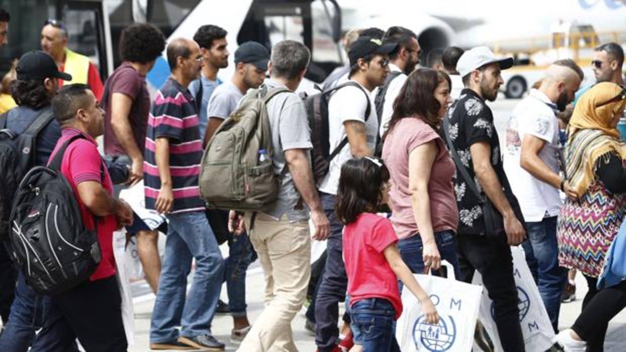 Llegada al aeropuerto de Madrid de un total de 164 refugiados procedentes de Grecia