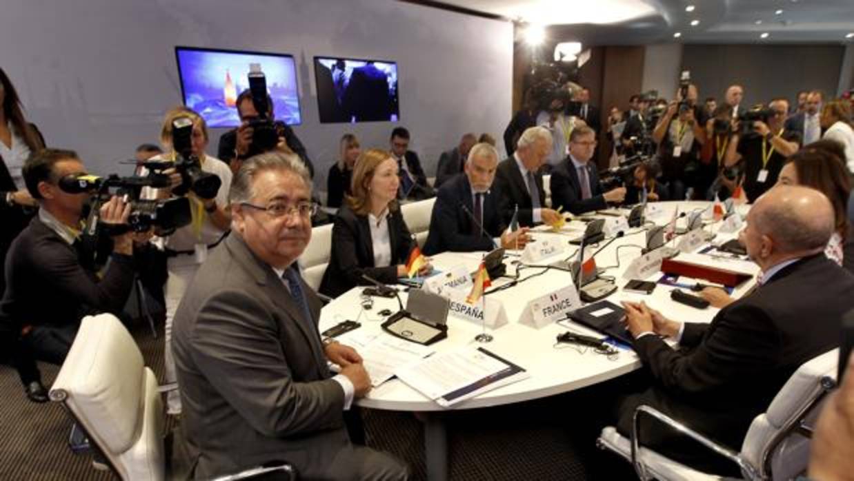 Un momento de la reunión de trabajo de los países miembro del G6 en Sevilla