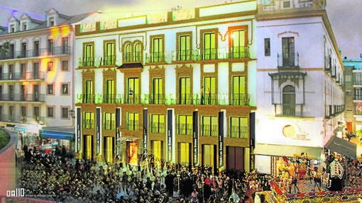 Recreación virtual del hotel proyectado junto a las Setas de la Encarnación