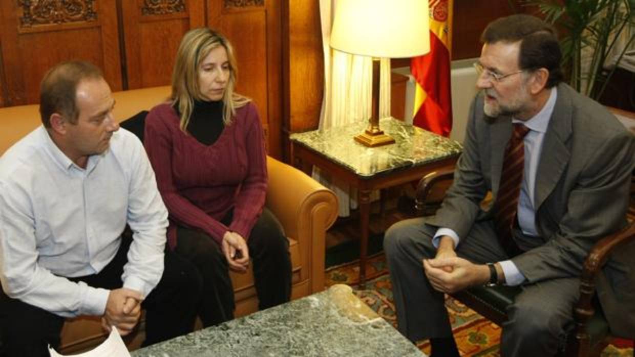 Los padres de Marta del Castillo, en una reunión con Mariano Rajoy hace años