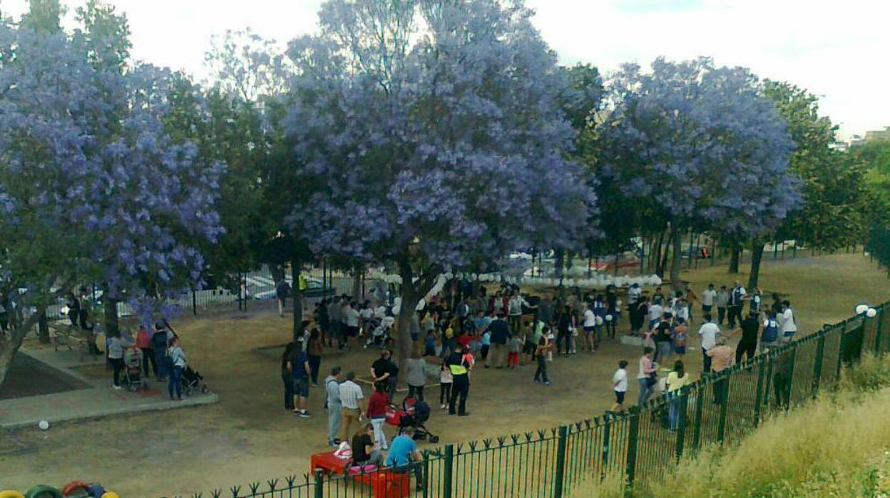 Vecinos de Su Eminencia en el parque Carmen Vendrell