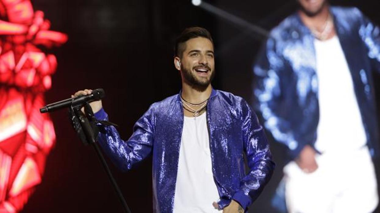 Maluma en su concierto celebrado en Sevilla en 2017