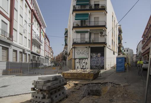 El estado actual de las obras en la calle Francisco de Carrión