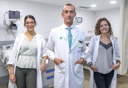 Los doctores Andrea Luque, Emilio Franco y Silvia Rodrigo