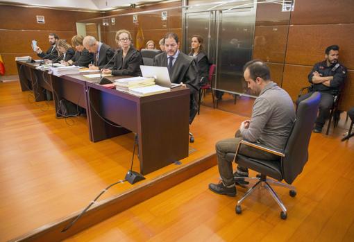 El condenado, durante el juicio celebrado en la Audiencia Provincial de Álava