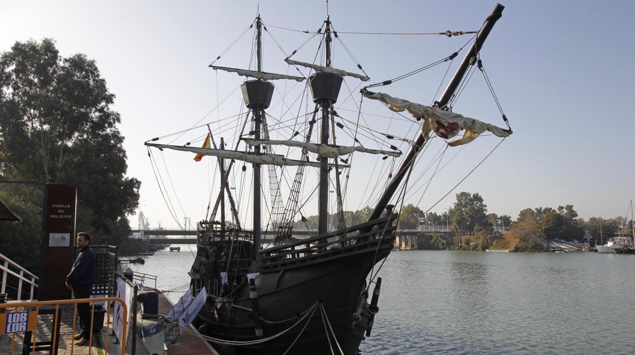 La réplica de la Nao Victoria, en el Guadalquivir