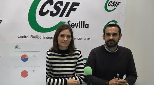 Representantes del sindicato Csif en Sevilla