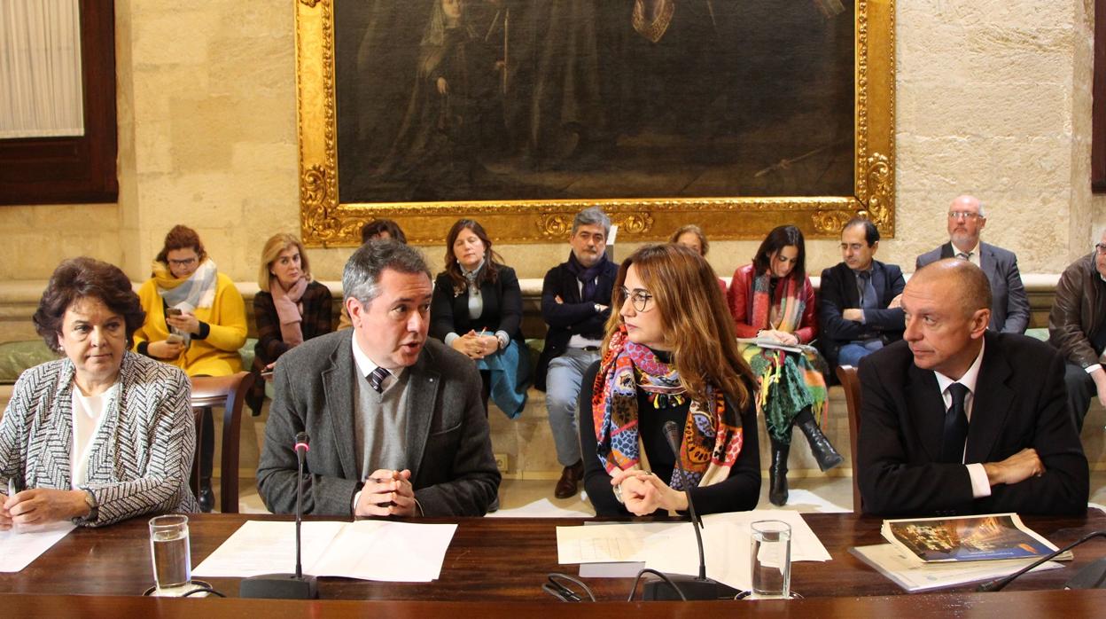 El alcalde, Juan Espadas, en la presentación de las inversiones europeas