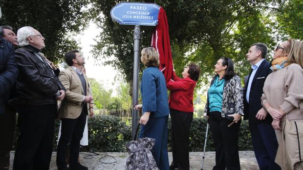 Un paseo para Lola Meléndez, histórica concejala del Ayuntamiento de Sevilla