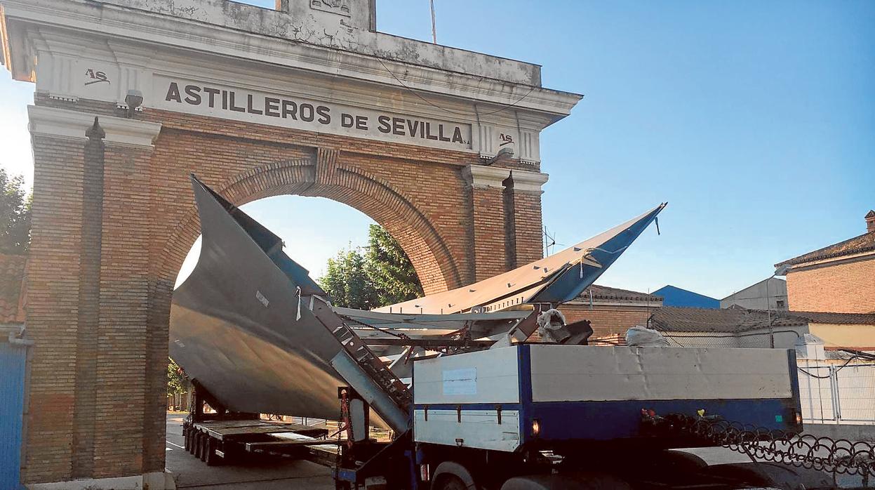 La primera pieza que se envía a Las Palmas