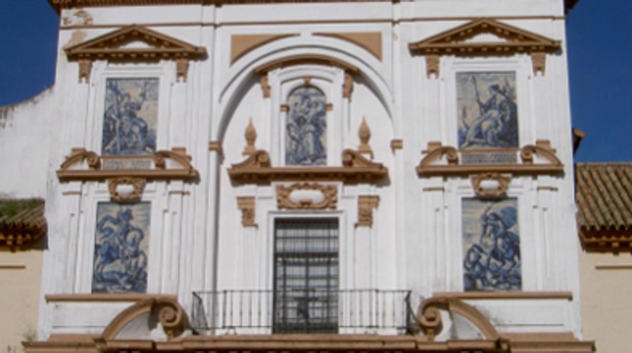 Detalle de la fachada de la iglesia de San Jorge, del hospital de la Santa Caridad