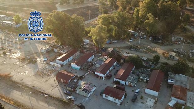 El Vacie, a vista de un dron de la Policía