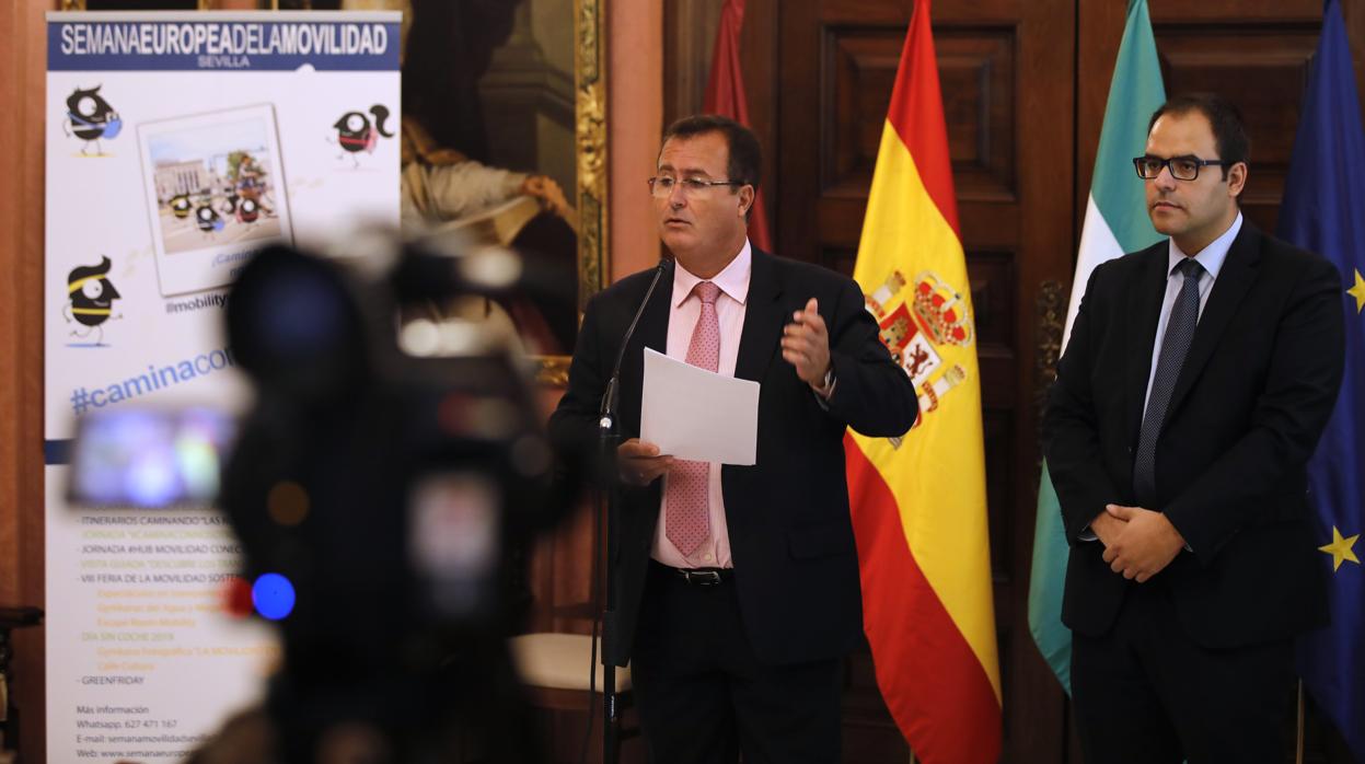 Juan Carlos Cabrera presentó ayer la Semana de la Movilidad en Sevilla