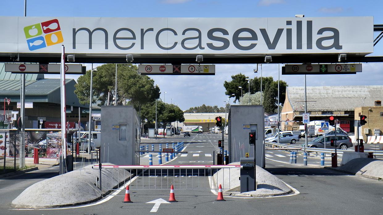 Acceso principal al mercado central de abastos de Sevilla