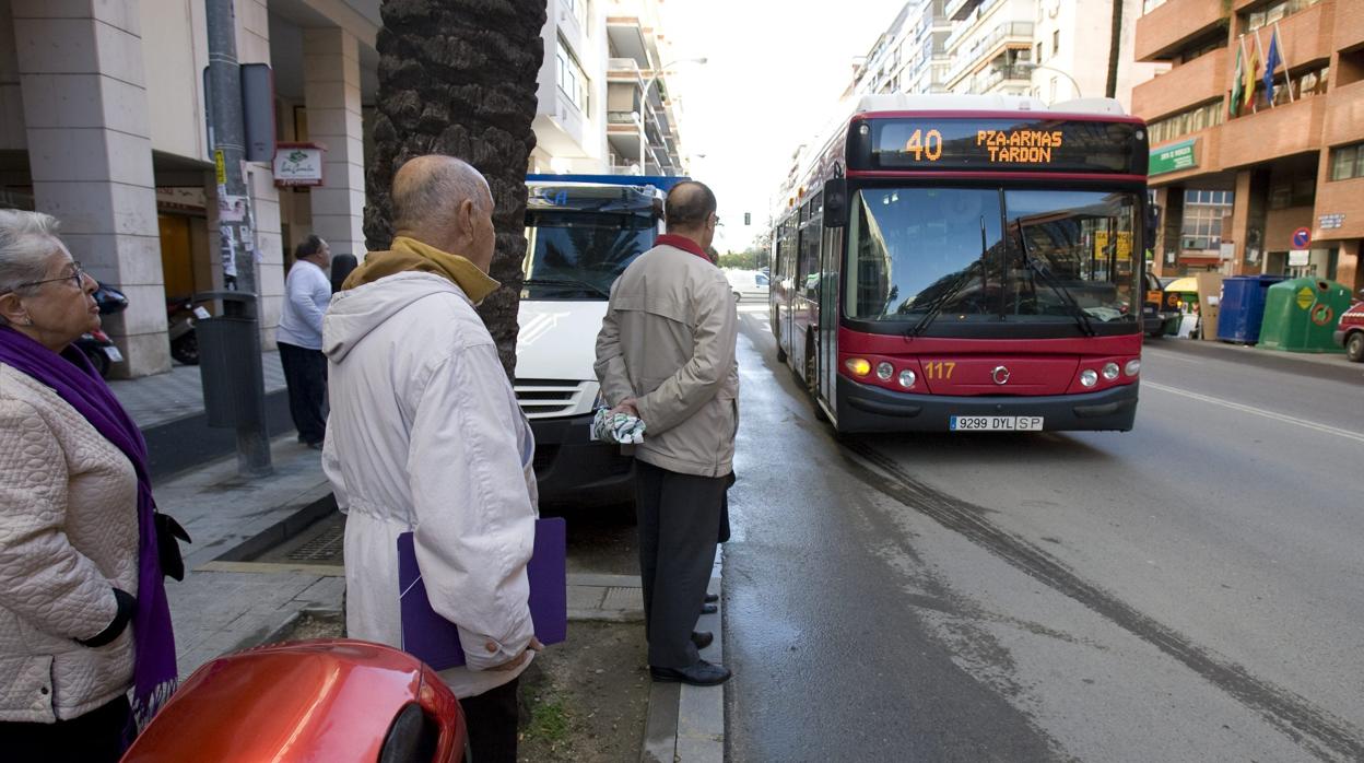 Parada de autobús en la República Argentina