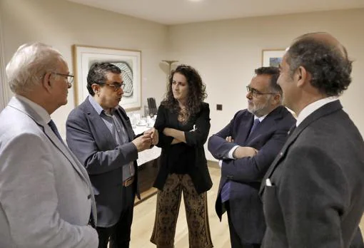 Álvaro Ybarra, Francisco Robles, Gloria Ruiz, José Calvo Poyato y Luis Manuel Halcón