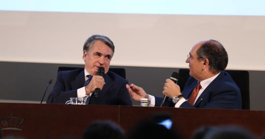 Jerónimo y Vicente Martín durante el acto de ayer