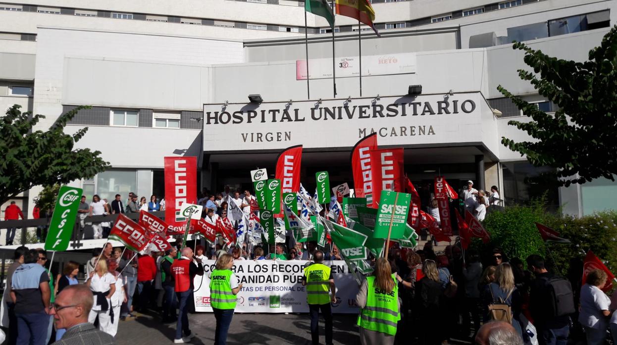 Protesta sanitaria en Sevilla