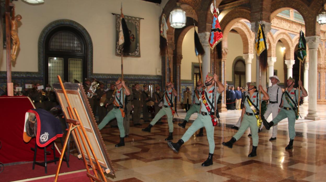 Un momento del acto desarrollado este jueves en el patio de Capitanía