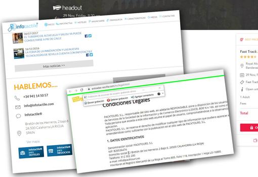 La empresa Infotactile tiene la concesión municipal de la venta de entradas del Alcázar. Pack Tours, que las revendía, tiene el mismo domicilio social