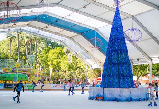 Pista de hielo en el Prado de San Sebastián